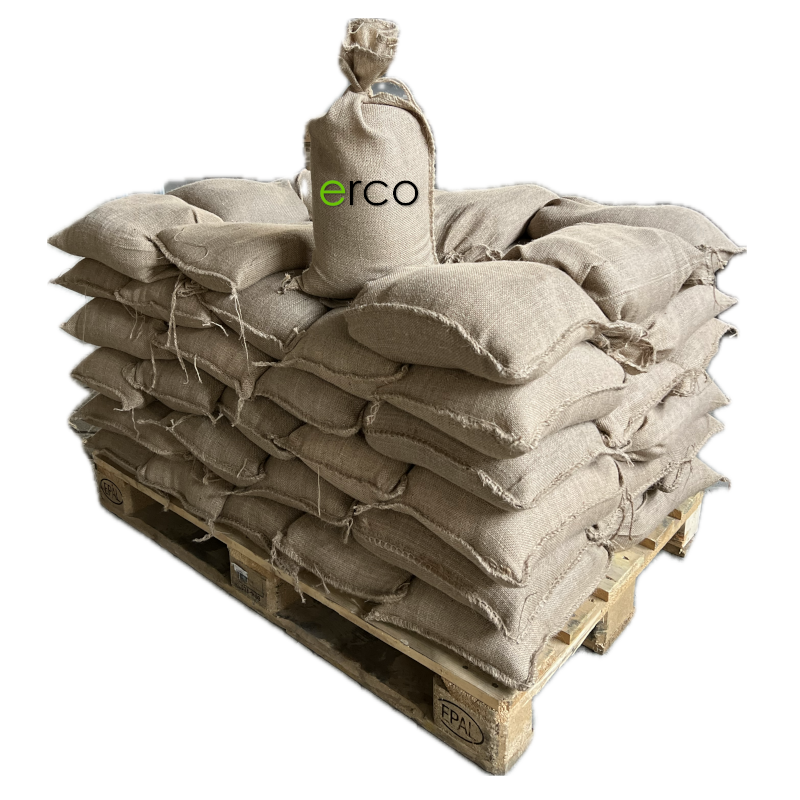 Sandsäcke-Set Jute gefüllt, naturbraun