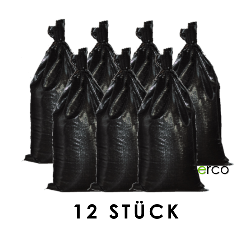 Sandsäcke-Set gefüllt, schwarz